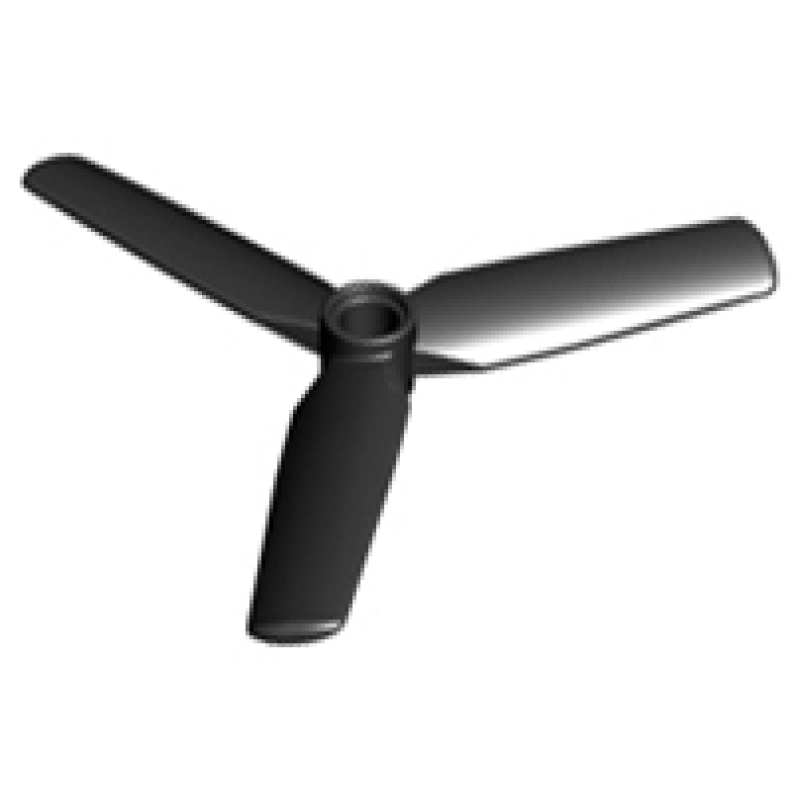 Propeller 3 bladen Diameter 9 met verzonken midden Black